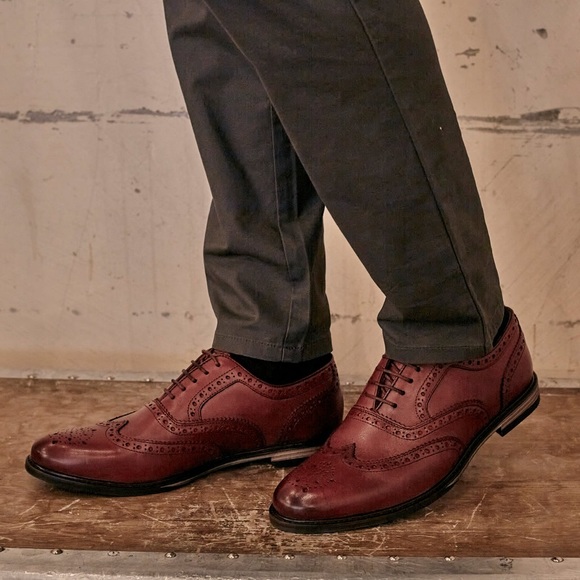 Men’s LANX SHIREBURN Genuine Leather Oxfords Oxblood color Sz 11 Made in England main image 4